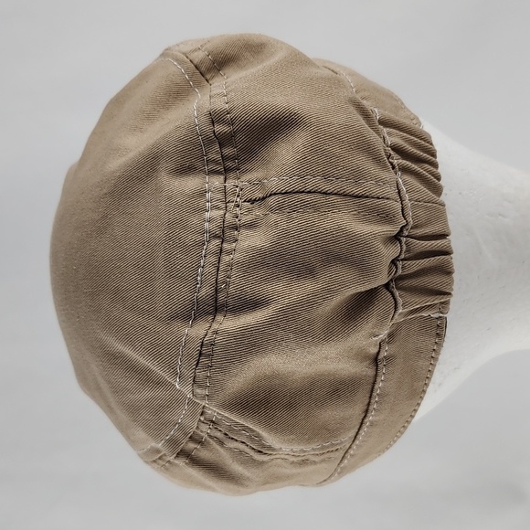 Tan Women's Army Fatigue Cap 100% Cotton Elasticized Band One Size Fits All - Picture 6 of 14